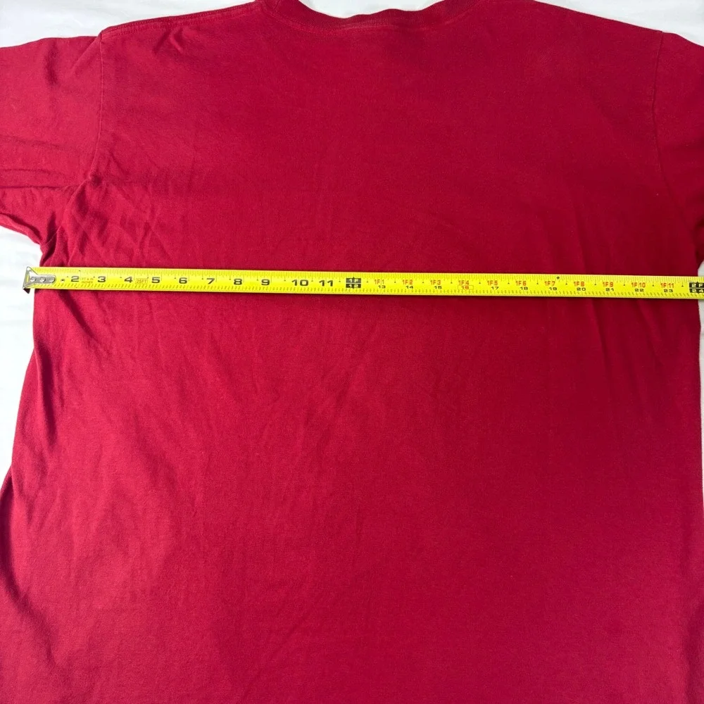 The North Face T Shirt Mens XL Red Graphic Mountain Never Stop‎ Exploring Cotton